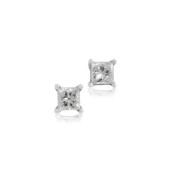 Princess Cut Diamond Solitaire Stud Earrings 14K, 1/4 Ctw.