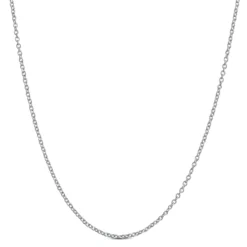 Rolo Chain In Platinum, 18"