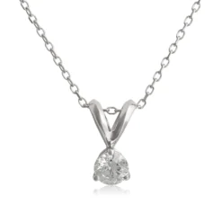 Diamond Solitaire Pendant 14K, 1/5 Ct.