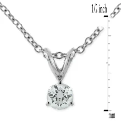 Diamond Solitaire Pendant 14K, 1/5 Ct. -Luxe Glist Sales 10862092 06