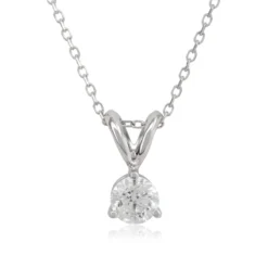 Diamond Solitaire Pendant 14K, 1/3 Ct.