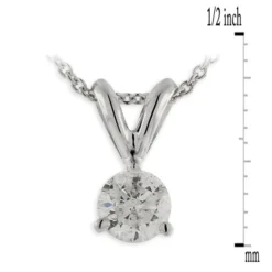 Diamond Solitaire Pendant 14K, 1/3 Ct. -Luxe Glist Sales 10862100 05