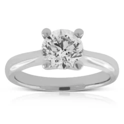 Diamond Solitaire Ring 14K, 1 & 1/2 Ct.