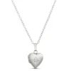 Baby Heart Diamond Locket In Sterling Silver