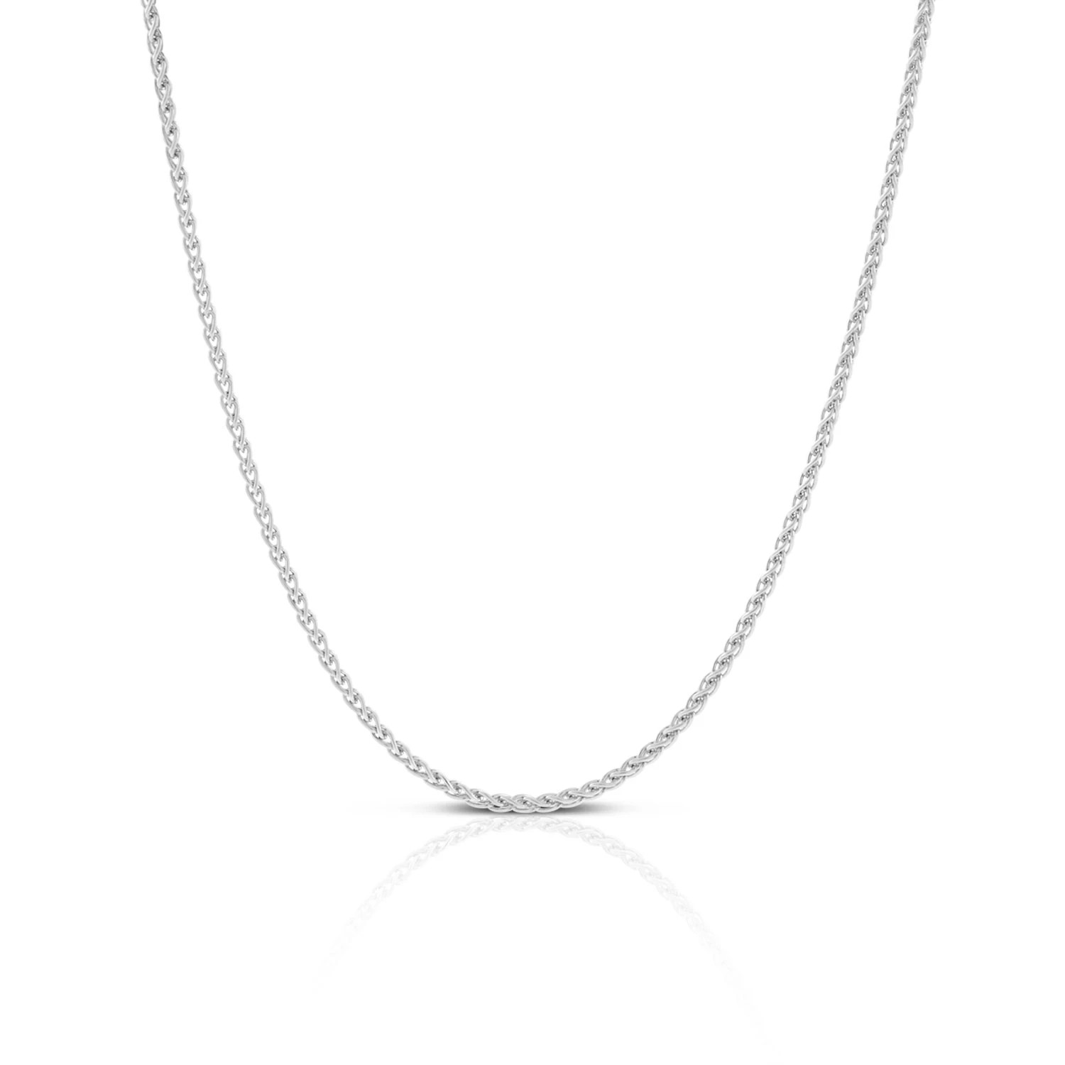 Round Wheat Chain In Silver, 24" 1 Round Wheat Chain In Silver, 24"