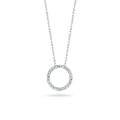 Roberto Coin Tiny Treasures Diamond Circle Pendant 18K