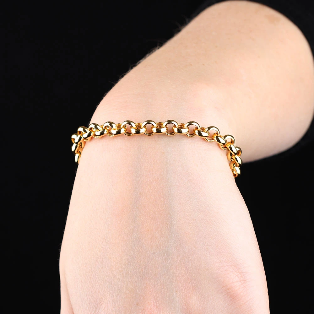 Toscano Rolo Chain Bracelet 14K, 7.5" 2 Toscano Rolo Chain Bracelet 14K, 7.5" - Image 2