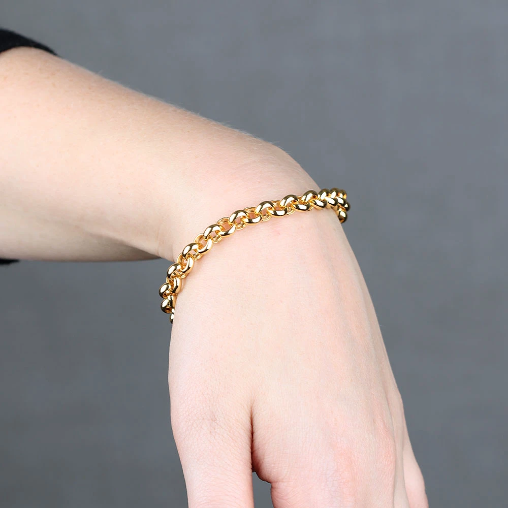 Toscano Rolo Chain Bracelet 14K, 7.5" 3 Toscano Rolo Chain Bracelet 14K, 7.5" - Image 3