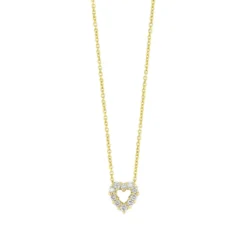 Roberto Coin Tiny Treasures Diamond Heart Necklace 18K