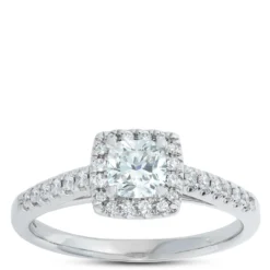 Ben Bridge Signature Diamond Square Halo Ring 18K