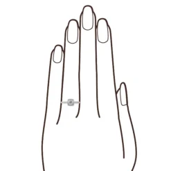 Ben Bridge Signature Diamond Square Halo Ring 18K -Luxe Glist Sales 11310810 05