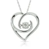 Love's Pulse Diamond Heart Pendant 14K