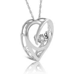 Love's Pulse Diamond Heart Pendant 14K -Luxe Glist Sales 11327756 03