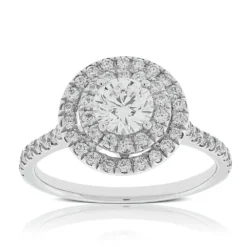Ben Bridge Signature Diamond Double Halo Ring 18K