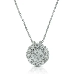 Halo Cupcake Diamond Pendant 14K