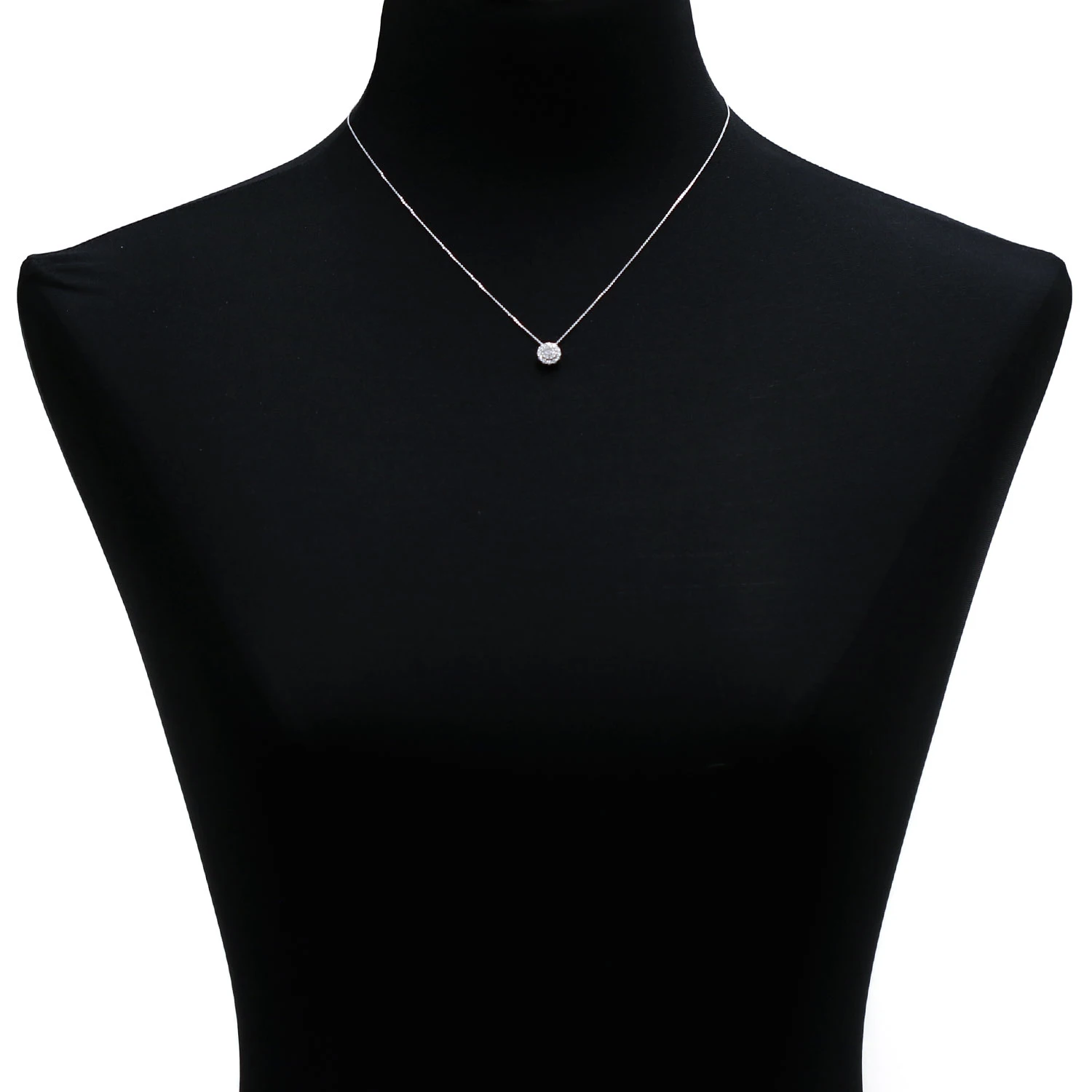 Halo Cupcake Diamond Pendant 14K 3 Halo Cupcake Diamond Pendant 14K - Image 3