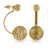 Toscano Double Ball Earrings 14K
