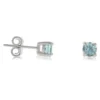 Aquamarine Stud Earrings 14K