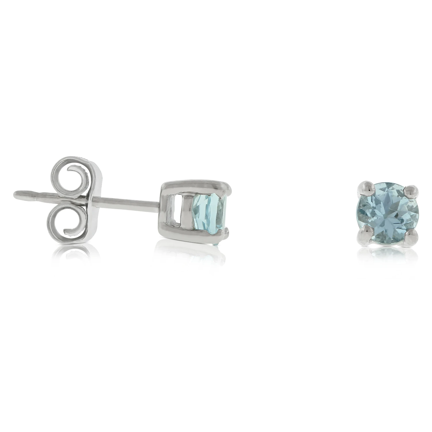 Aquamarine Stud Earrings 14K 1 Aquamarine Stud Earrings 14K