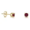Ruby Stud Earrings 14K