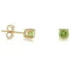 Peridot Stud Earrings 14K