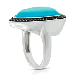 Lisa Bridge Turquoise & Black Sapphire Ring 7 Lisa Bridge Turquoise & Black Sapphire Ring -Luxe Glist Sales 11539293 03