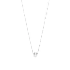 Mikimoto Akoya Cultured Pearl Necklace 8mm, 18K White Gold