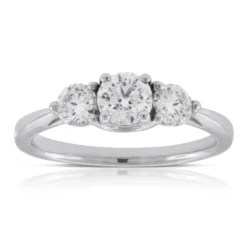 Ikuma Canadian Diamond Engagement 3-Stone Ring 14K