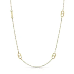 Toscano Double Eyelet Necklace 14K, 26.5"