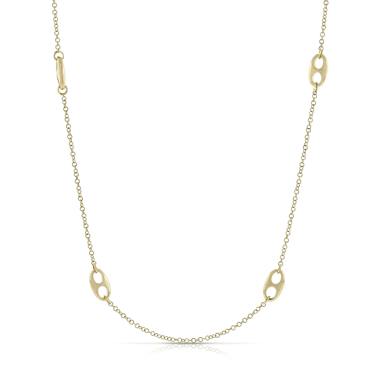 Toscano Double Eyelet Necklace 14K, 26.5" 1 Toscano Double Eyelet Necklace 14K, 26.5"