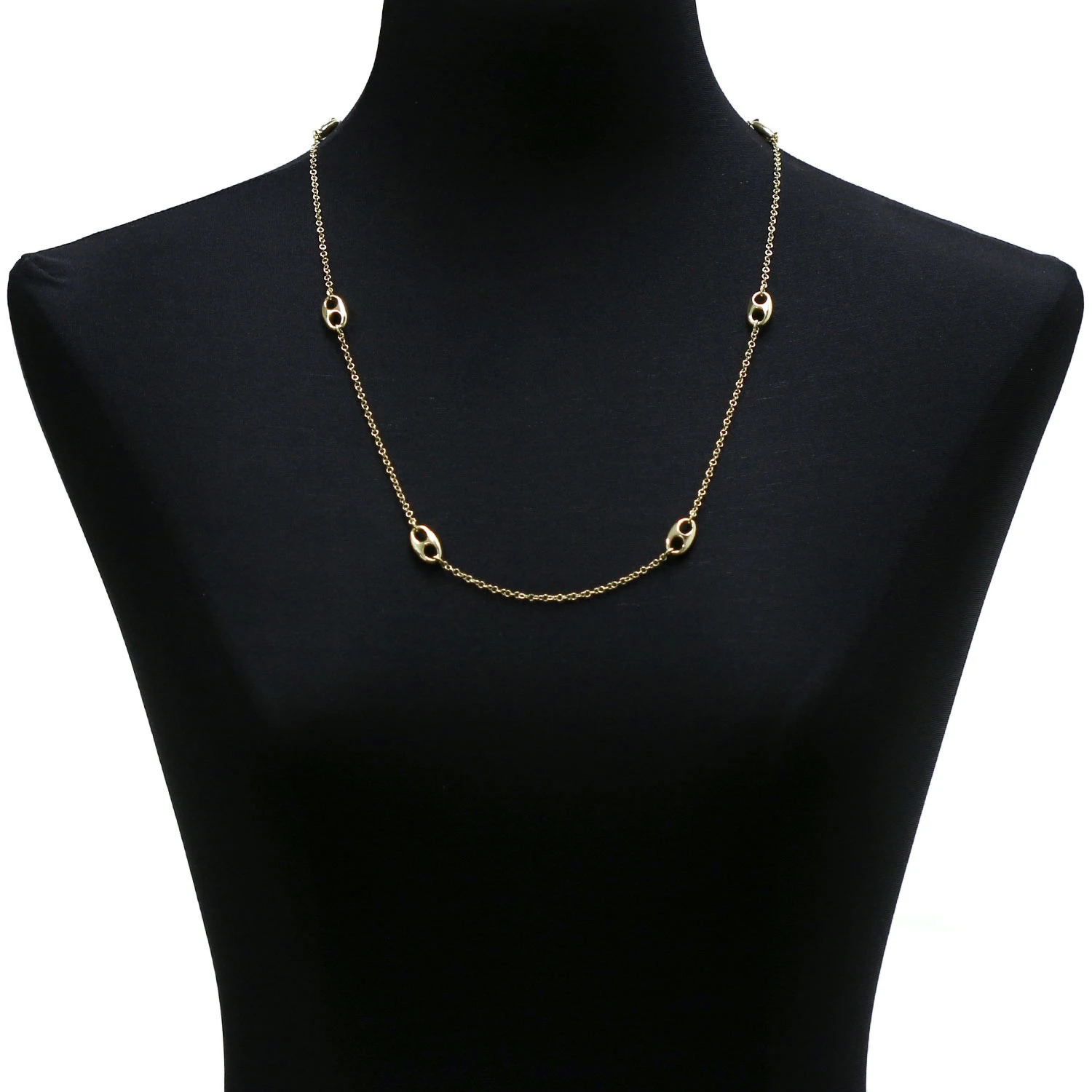 Toscano Double Eyelet Necklace 14K, 26.5" 2 Toscano Double Eyelet Necklace 14K, 26.5" - Image 2