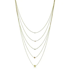 Toscano Sparkle Bib Necklace 14K