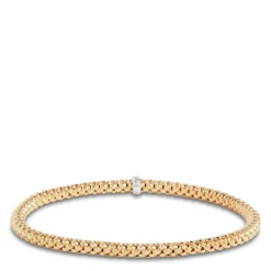 Toscano Stretchy Bangle Bracelet 14K