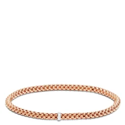 Rose Gold Toscano Stretchy Bangle Bracelet 14K