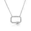 Ben Bridge Signature Diamond Open Square Necklace 18K