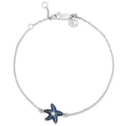 Lisa Bridge Sapphire & White Topaz Starfish Bracelet