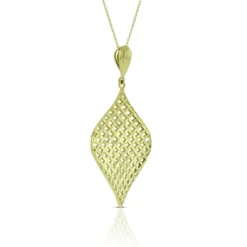 Toscano Mesh Fan Drop Pendant 14K -Luxe Glist Sales 11860731 03