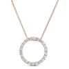 Rose Gold Diamond Circle Pendant 14K, 1 Ctw.