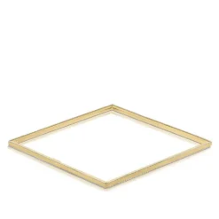 Square Diamond Cut Wire Bangle 14K