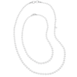 Mikimoto Akoya Cultured Pearl & Diamond Double Strand 18K