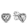 Pandora Elevated Heart CZ Stud Earrings