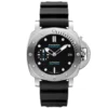 Panerai Submersible Black Dial Rubber Steel Watch, 42mm