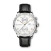 IWC Portugieser Silver Dial Gold Detailed Chronograph Watch
