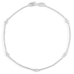 7.5 Inch Diamond Bracelet, 14K White Gold