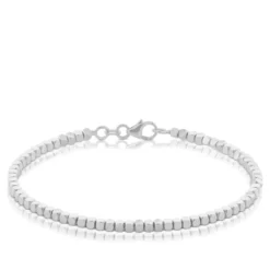 Adjustable Diamond Cut Bead Bracelet 14K