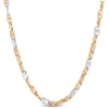 Toscano Anchor Link Two-Tone Necklace, 14k White And Yellow Gold