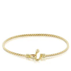 Twisted Wire Bangle 14K