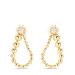 Roberto Coin Convertible Diamond Beaded Earrings 18K -Luxe Glist Sales 12018073 03