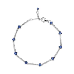 Pandora Sparkling Pavé CZ Bars & Blue Crystal Bracelet -Luxe Glist Sales 12020426 03