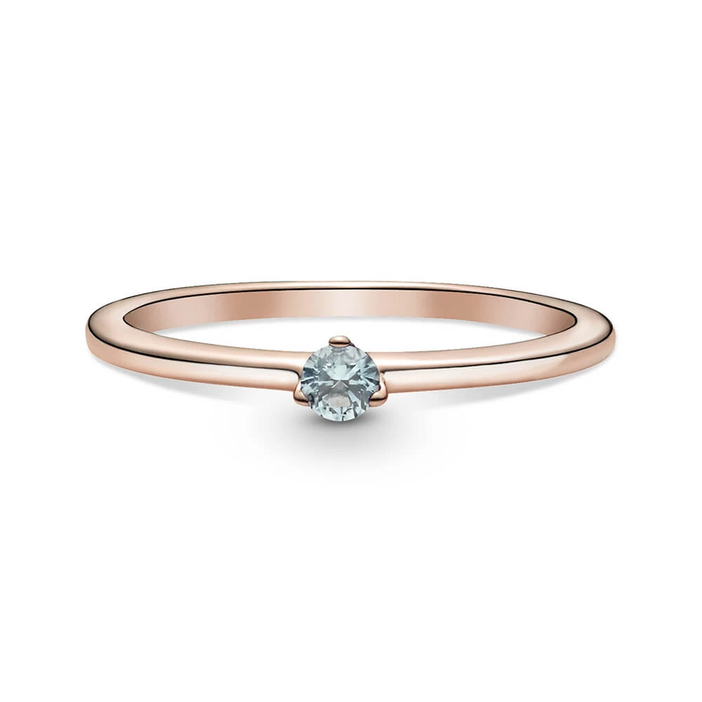 Pandora Light Blue Solitaire CZ Ring 3 Pandora Light Blue Solitaire CZ Ring - Image 3